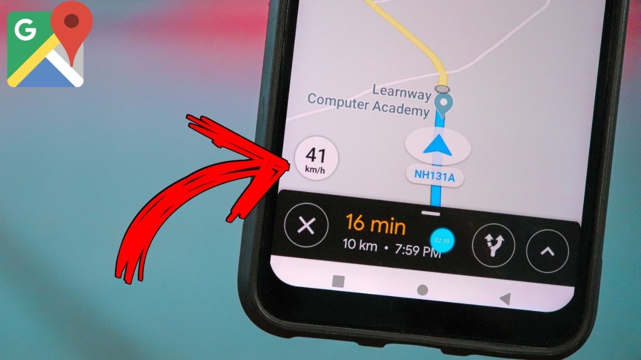 hoe to tarn on speedometer in google maps 