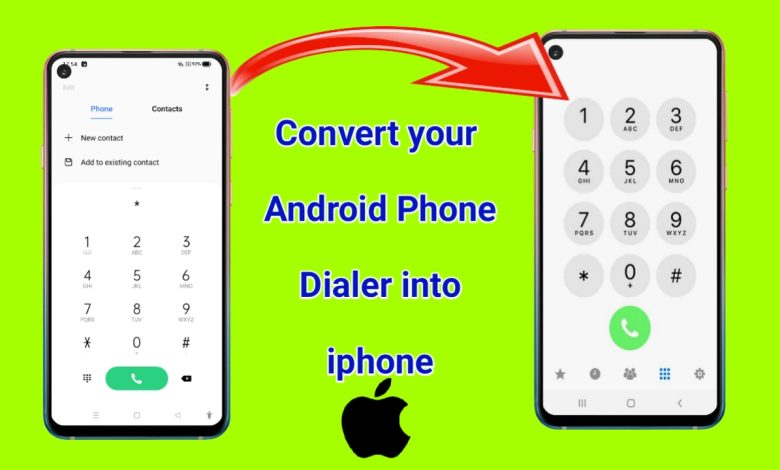 Android dialer into iphone dialer