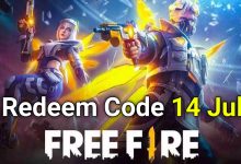 Garena Free Fire Redeem Code 14 July 2022